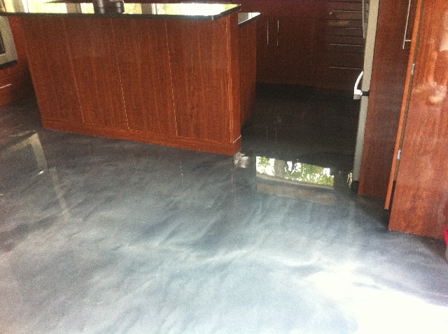 Ann Arbor Mi Custom Reflector Epoxy Kitchen Floooring 14